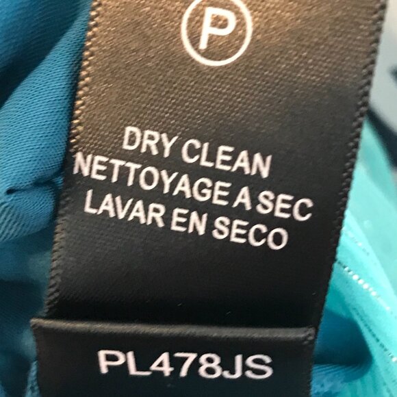 Max Cleo dress women size M mini tiered frill teal brown holiday Christmas Y2K - Picture 9 of 10